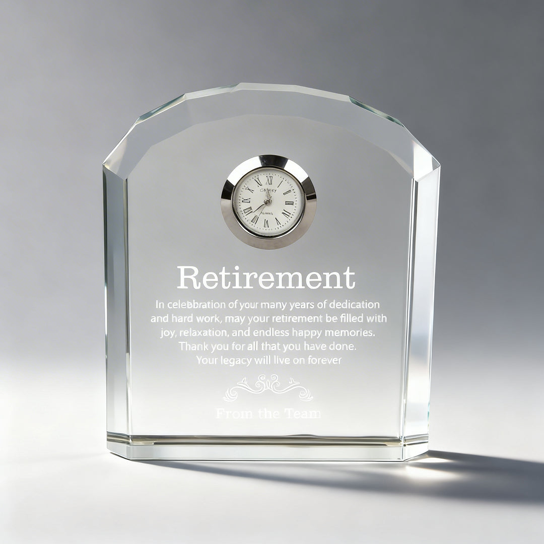 Crystal Desk Clock Things Engraved
