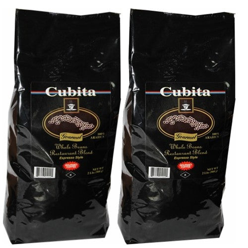 Cafe Cubita  Whole Bean  Gourmet 2 Pound  Pack of 2 - Coffee & Tea by Caf� Cubita