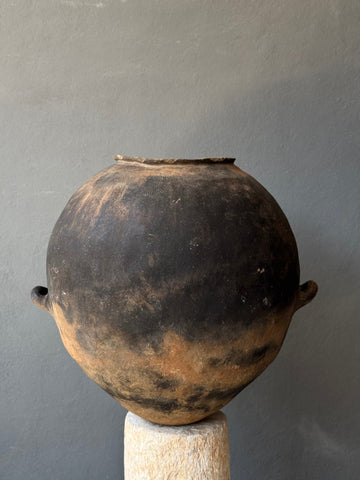 Terracotta Water Jar From Puebla, Early 20th Century / Tinaja Antigua De La Sierra Norte De Puebla