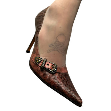 Vintage Y2K Italian Pointed Toe Stiletto Heels (US 5.5)