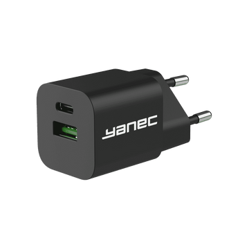 Yanec compacte ganlader usb-a usb-c 30w