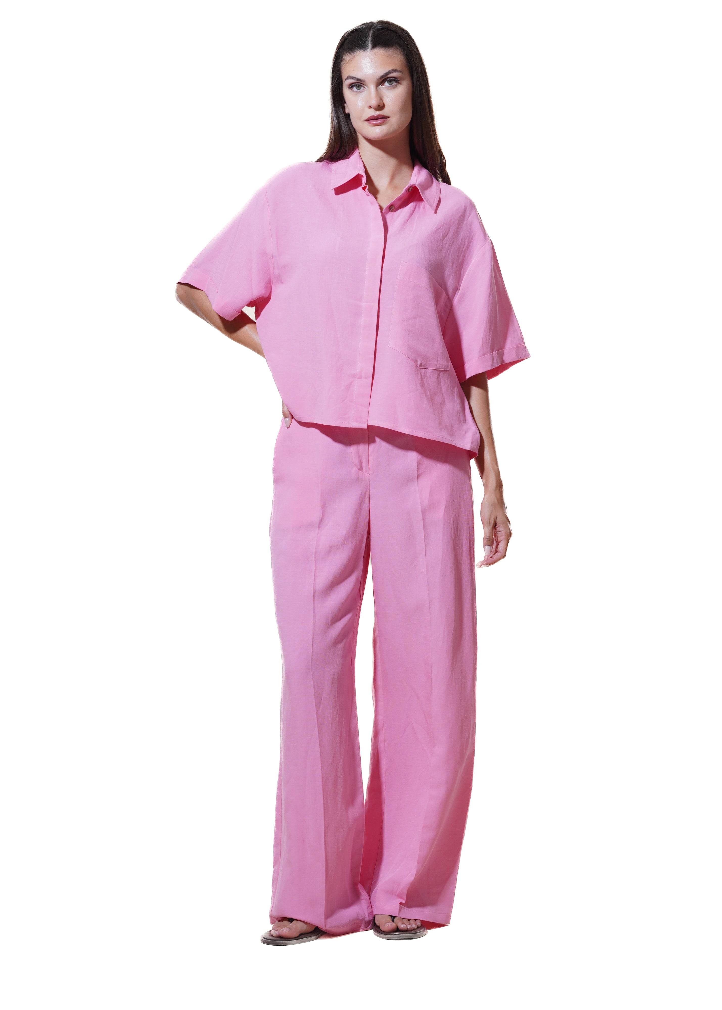 Motel - Completo misto lino - ROSA