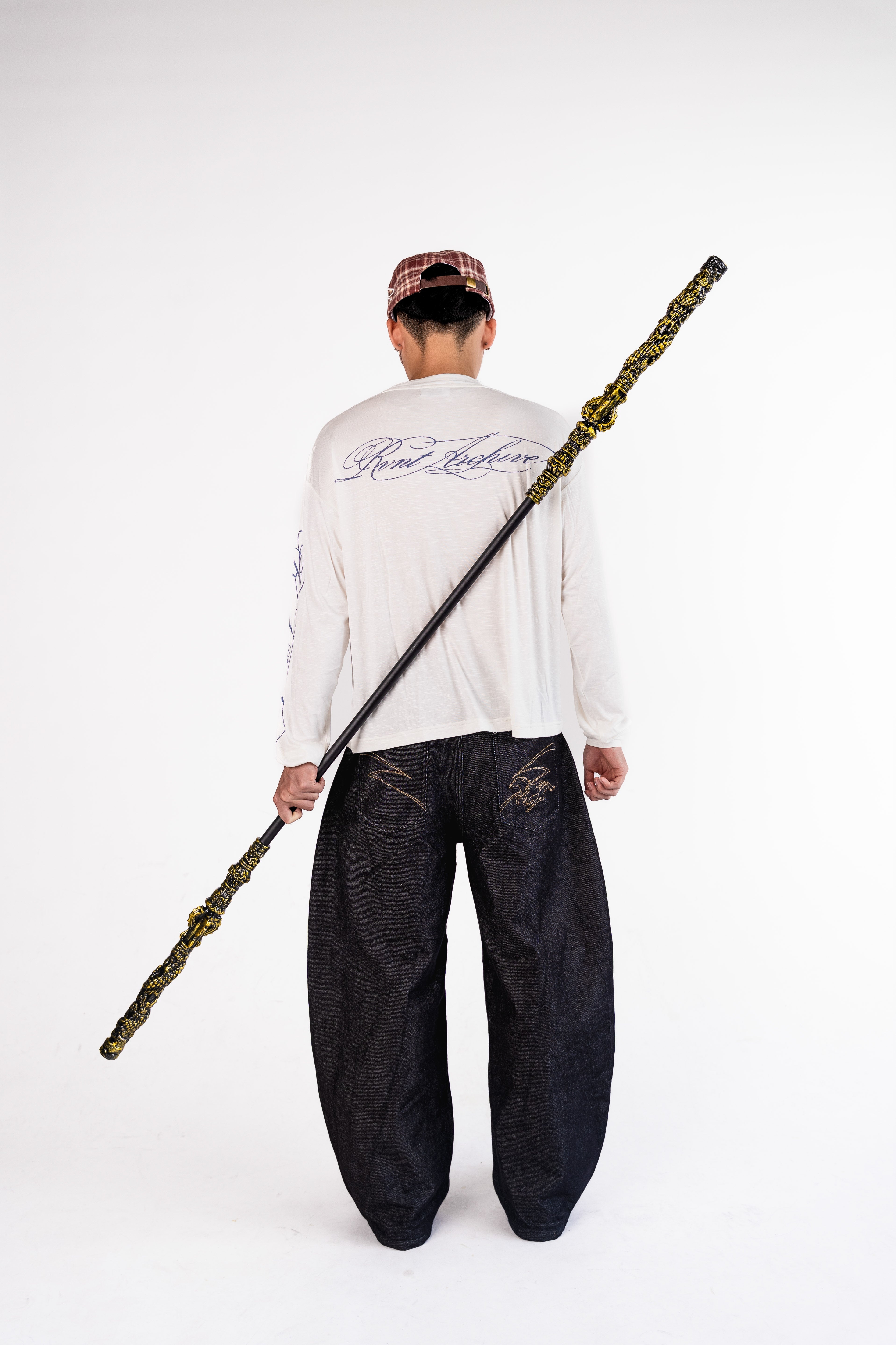 "Year of the Horse" Script Long Sleeve in White