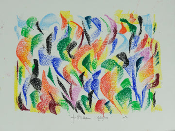 Françoise GALLE : Craie du vente - Pastel signé