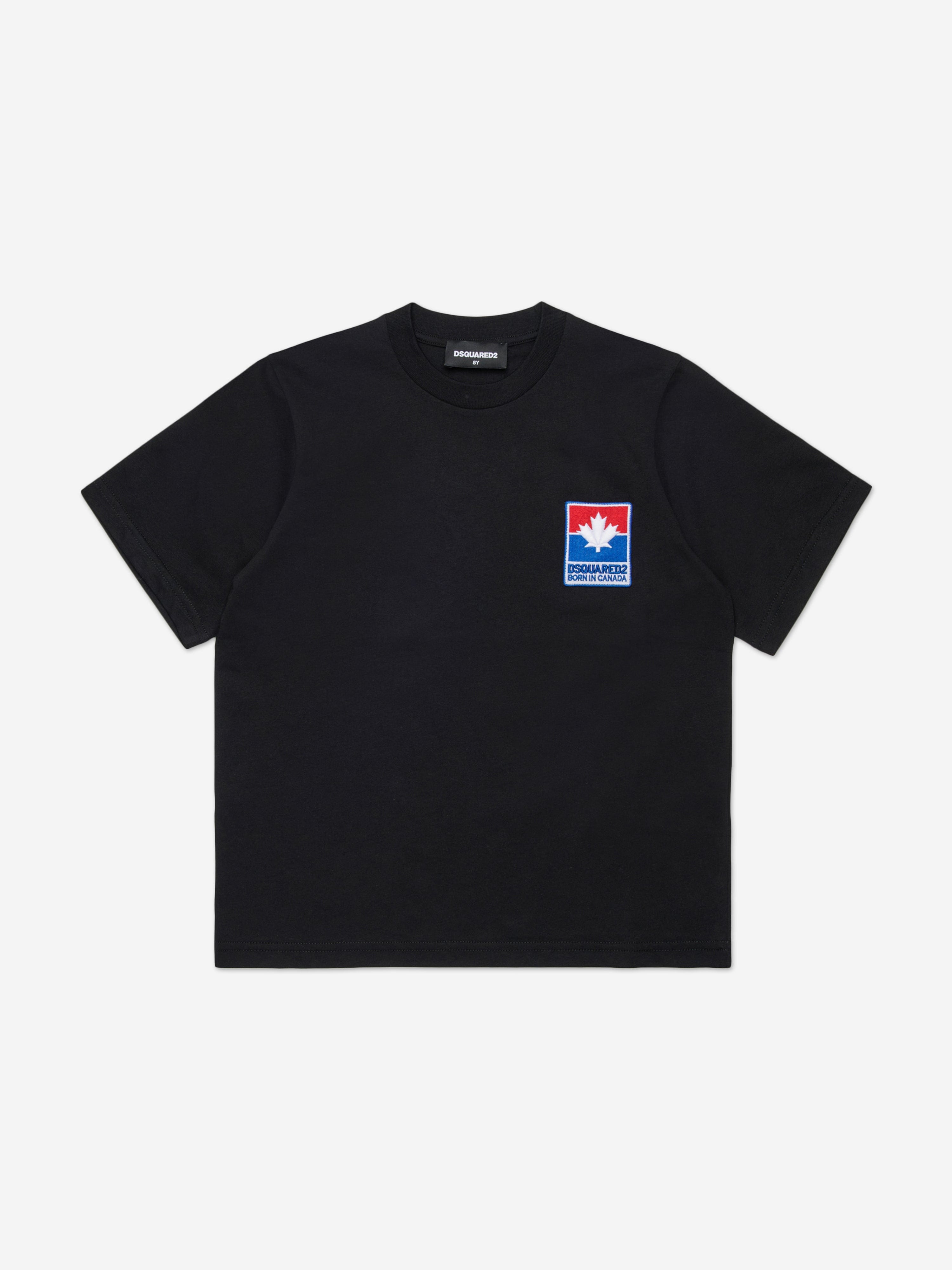 Dsquared2 Kids Maple Leaf Logo T-Shirt in Black