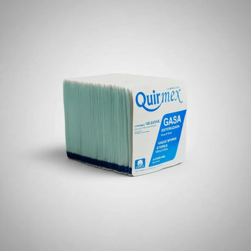 Gasa Estéril 10x10 Cm Refil 100 Piezas Quirmex Uno Clinico Blanco