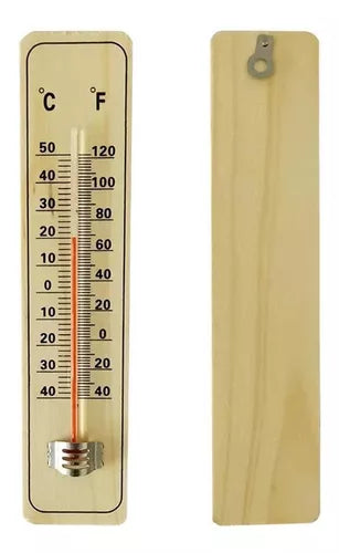 TERMOMETRO AMBIENTAL MADERA -40 / +50 "IMPORTADO"