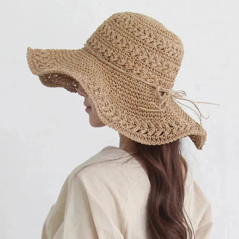 Women's Sun Hat – Lightweight Retro Straw Beach Hat | Ideal for Summer and Vacation | Bowlift