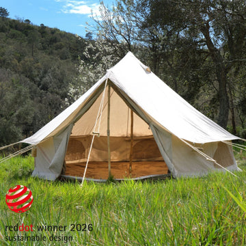 Asgard Eco 12.6 Glampingzelt - 12.6 m² | 6 Personen | Sandshell