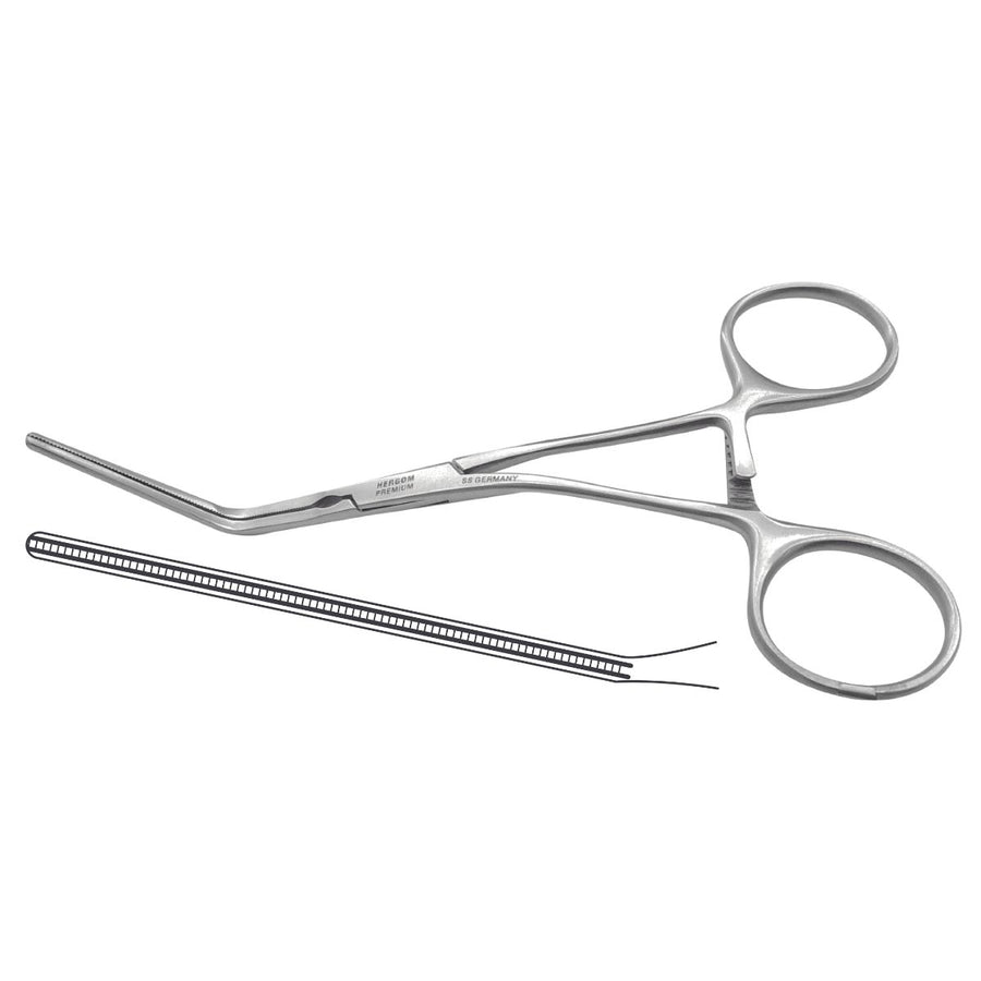 Pinza Clamp Anastomosis Angulada 15-16 cm | Marca Hergom Premium