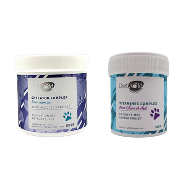 Duo pour animaux "Chelator Complex" + Vitamines - "Élimination des métaux lourds "