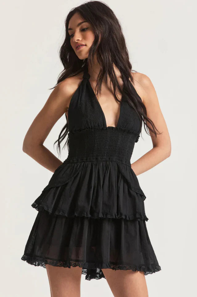 Deanna Floral Halter Dress