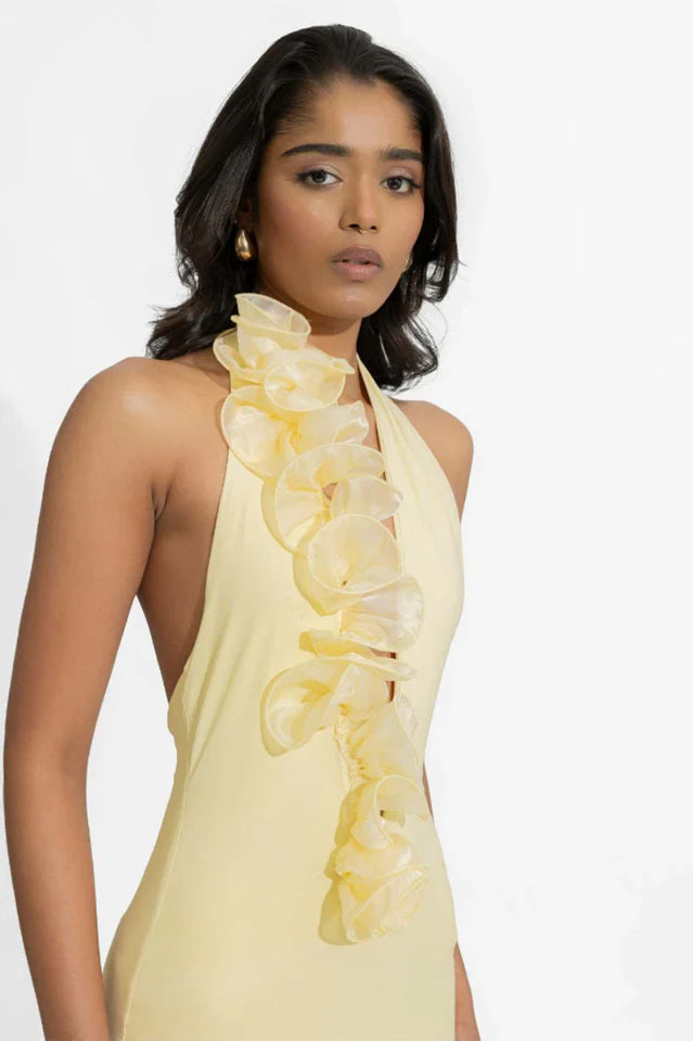 Sheike Halter Floral Maxi Dress