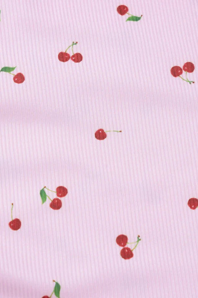 Cherry Print Spaghetti Strap Mermaid Dress