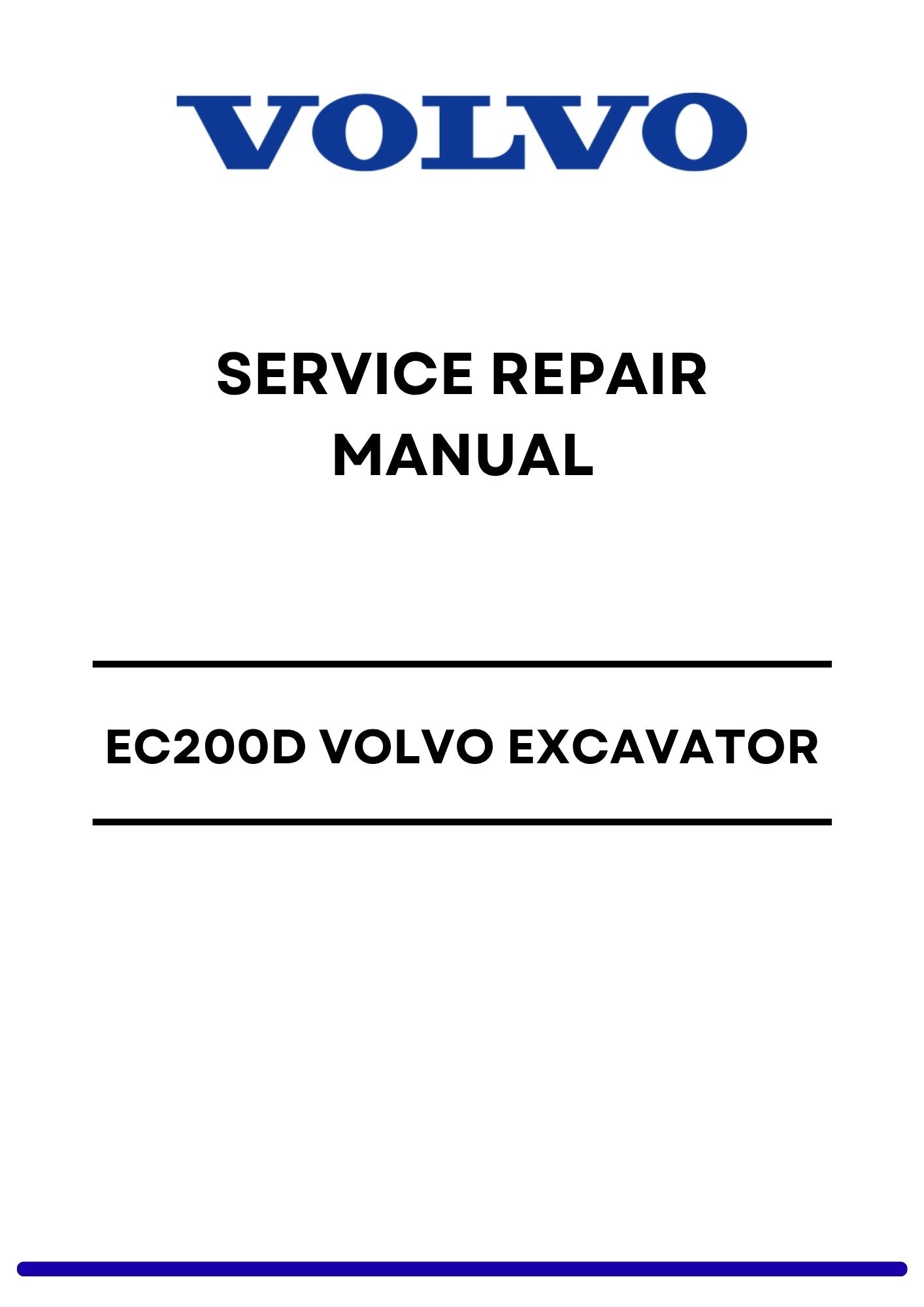 EC200D VOLVO EXCAVATOR SERVICE REPAIR MANUAL PDF