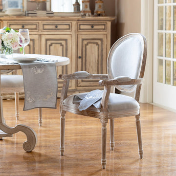 Park Hill Collection White Washed Dining Room Arm Chair