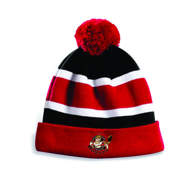 ROMANS Striped Pom Toque