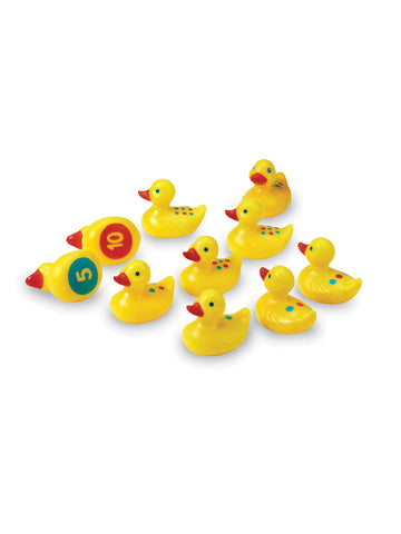 Ensemble de petits canards numérotés