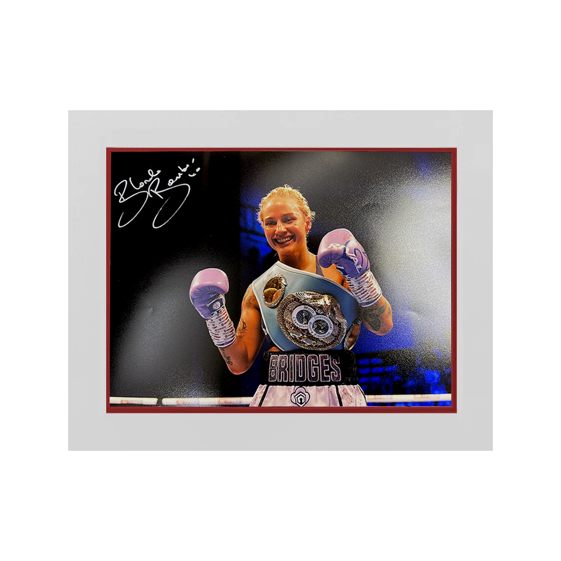 Ebanie Bridges Signed 16x12 Image Deluxe Mount