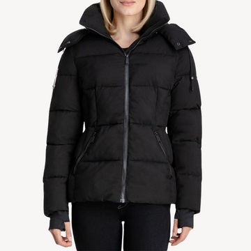 Elarova | Pufferjacke mit Kunstkapuze für Damen