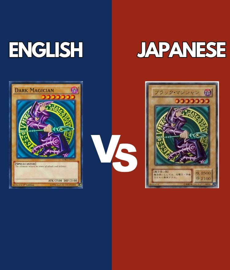 English vs. Japanese YuGiOh Cards