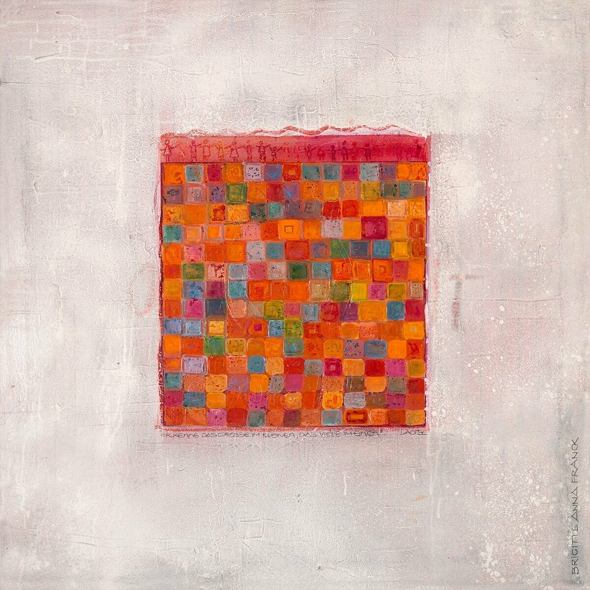 Motivationsbild "Erkenne das Große im Kleinen...in der Farbe orange von der Krefelder Künstlerin Brigitte Anna Franck