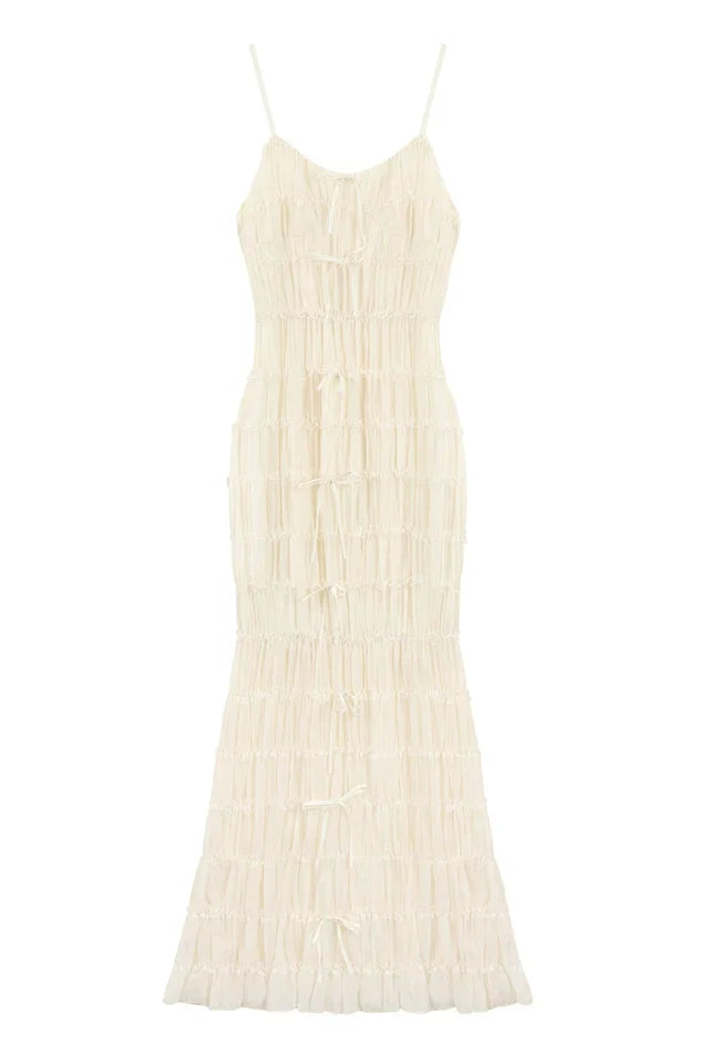 Ruffle Tunnel Gown in Cloud