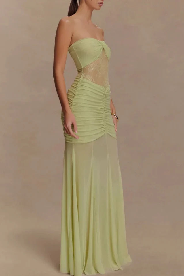 Khadijah Lace And Mesh Maxi Dress