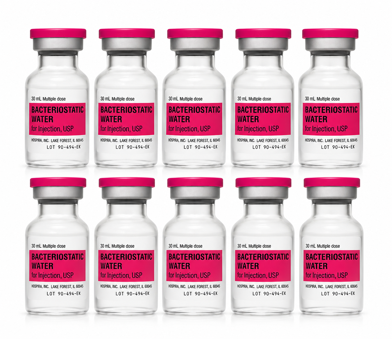 Hospira  30ml Bacteriostatic Water  (10 Pack)
