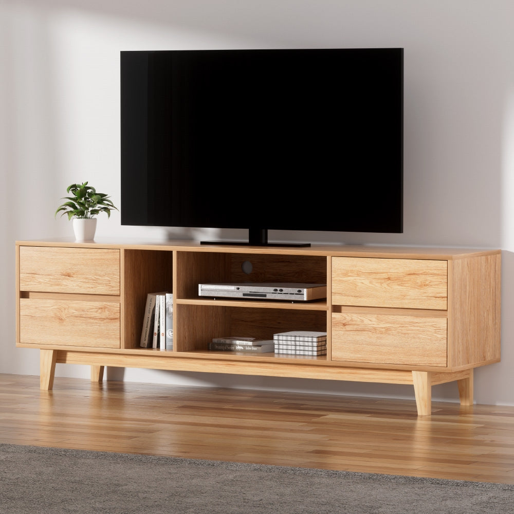 Asa Entertainment Unit TV Cabinet 180cm with 4 Drawers and Shelves - Pine