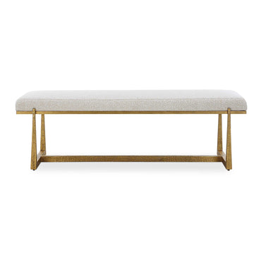 Uttermost Midas Antique Gold Bench
