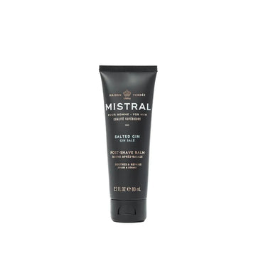 Mistral post-shave balm tube on a white background
