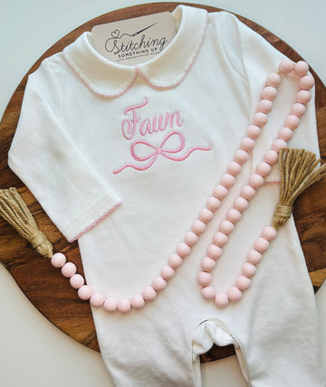 Personalized Coming Home Outfit - Baby Girl Bow