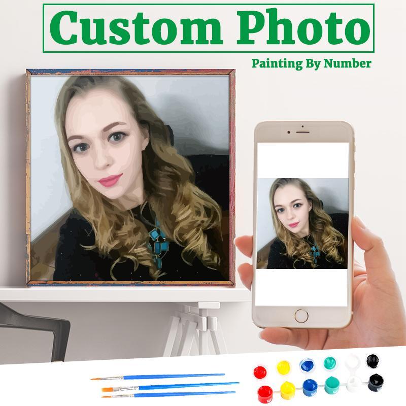 Personnalité Photo Personnalisé DIY Peinture Par Numéros Kits