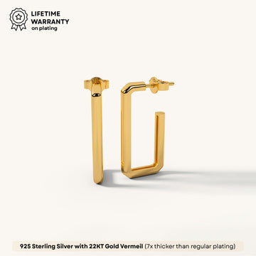 Sleek Hoop Earrings in 92.5 Sterling Silver