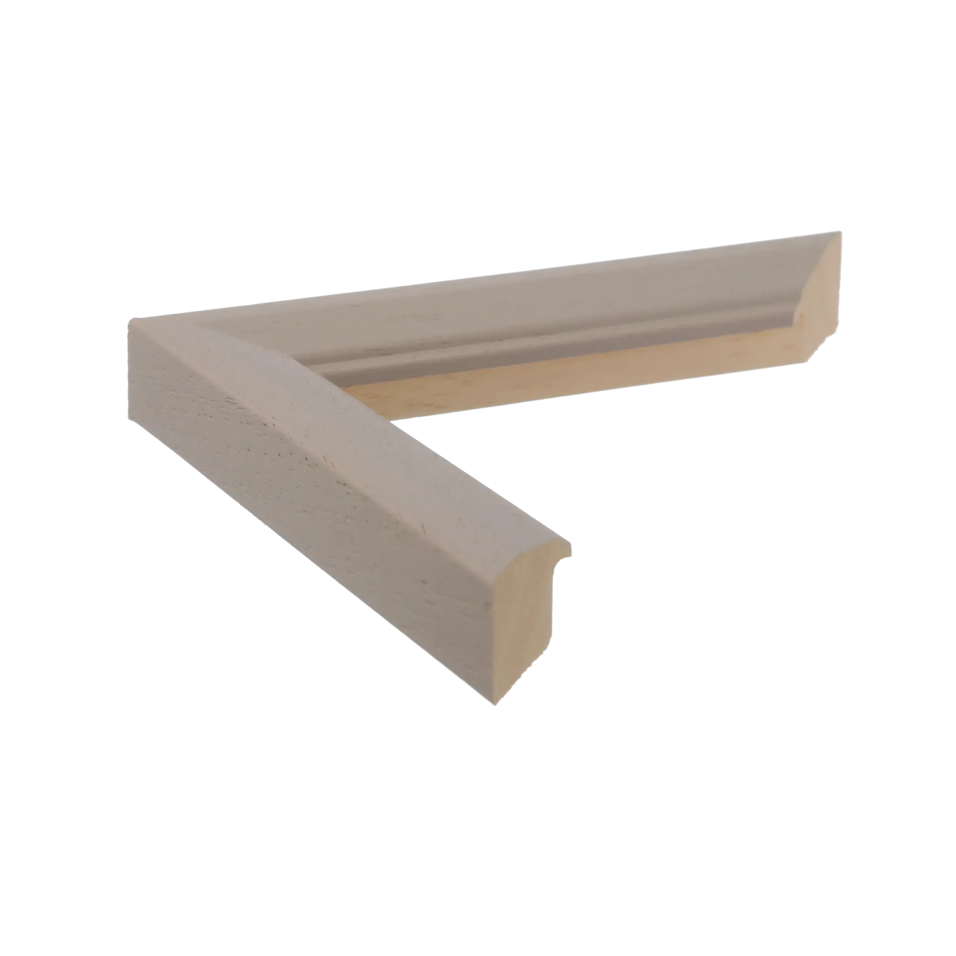 Side view of Geo picture frame in taupe