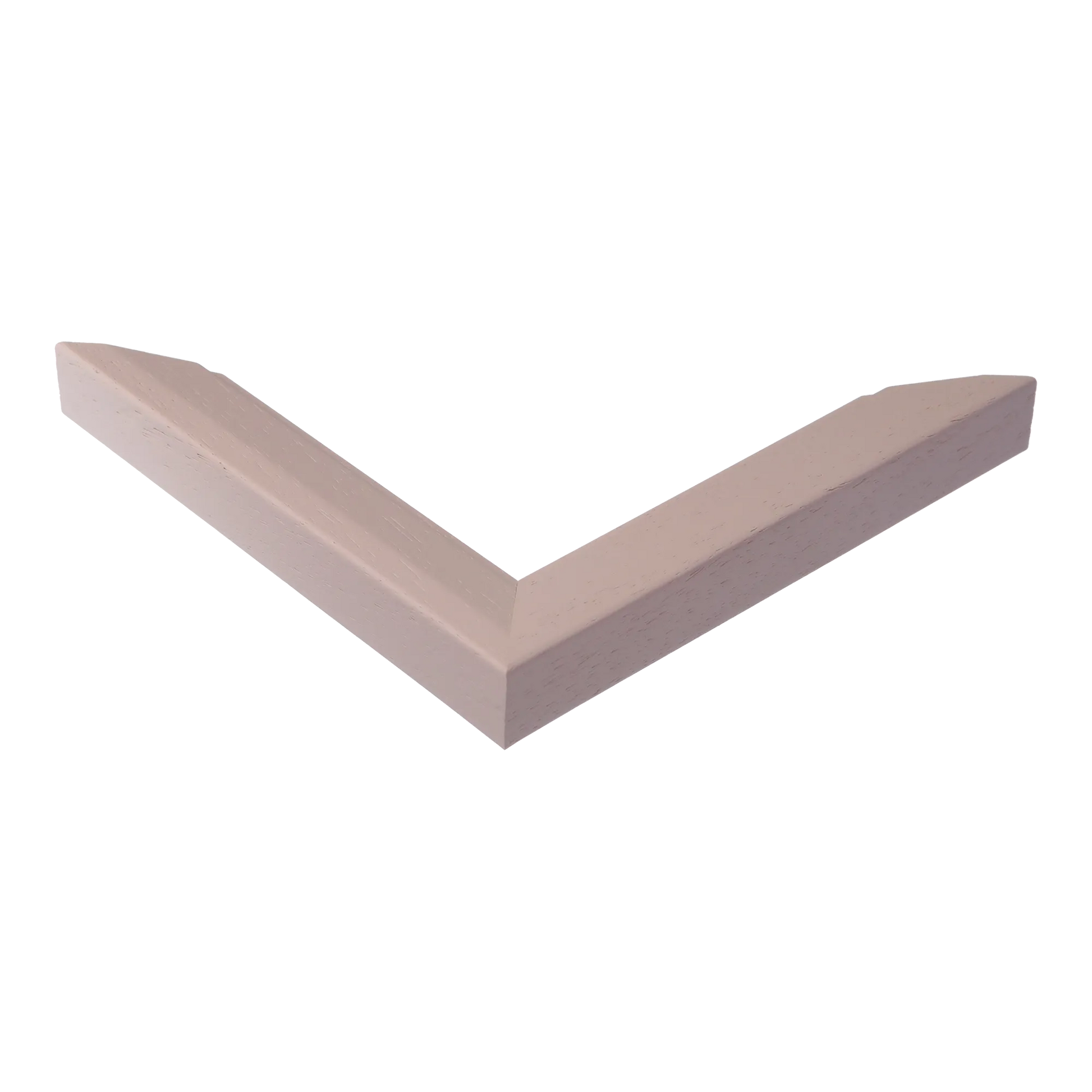 Corner view of Geo in taupe picture frame
