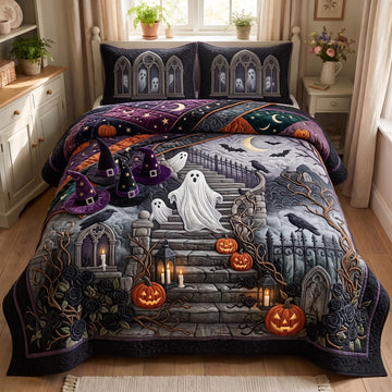 Ghost Vibes 3-Piece Quilted Bedding Set GFTOMA12725