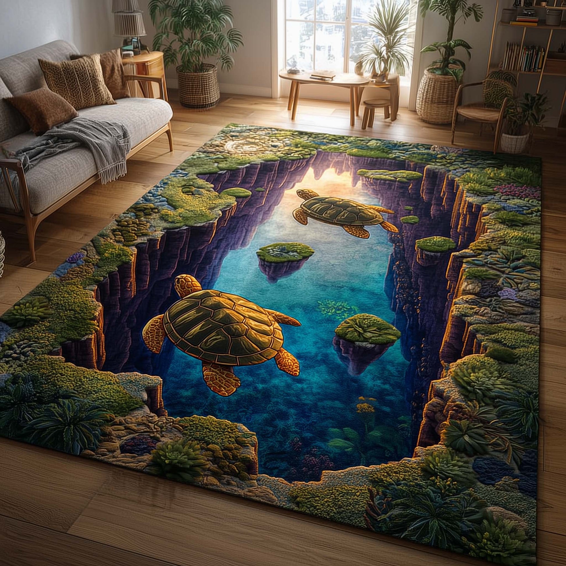 Turtle Oasis Area Rug GFTOMA8119