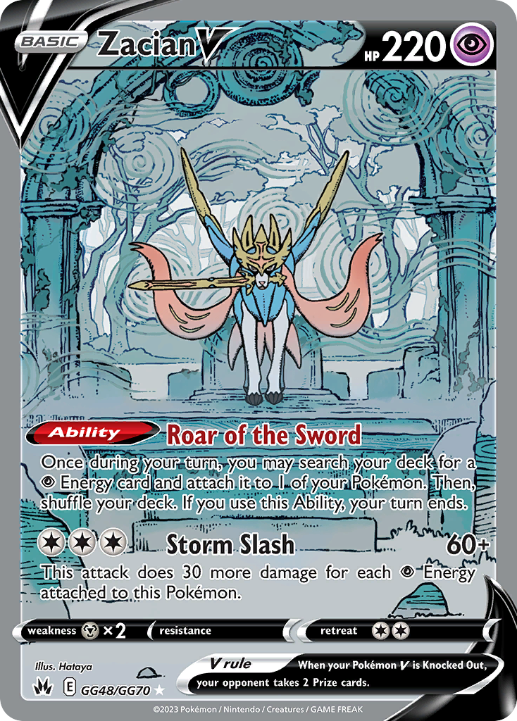 Zacian V Crown Zenith Pokemon Card