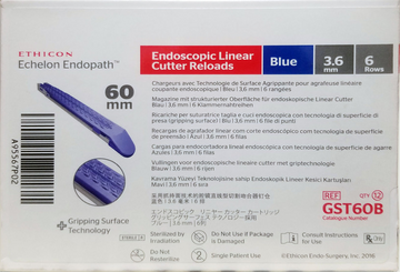 Ethicon Echelon Flex GST60B System 60 mm Reload, Blue, 60mm x 3.6mm, 6 rows, Box of 12