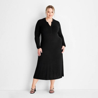 Women's Long Sleeve Sweater Maxi Dress