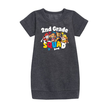 Girls' - Paw Patrol - Squad Second Grade Graphic Short Sleeve Fleece Dress