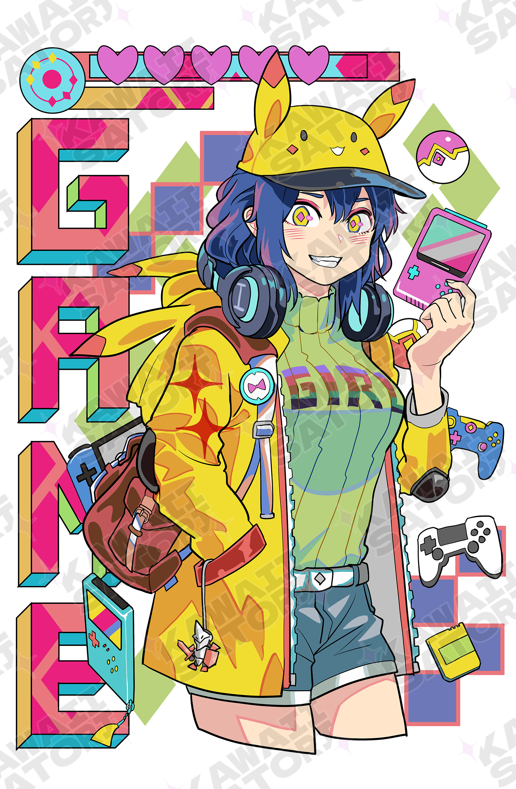 Gamer Girl (Retro) Poster