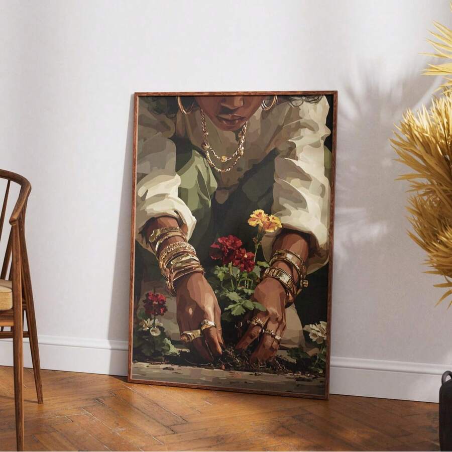 Gardener African American woman wall art