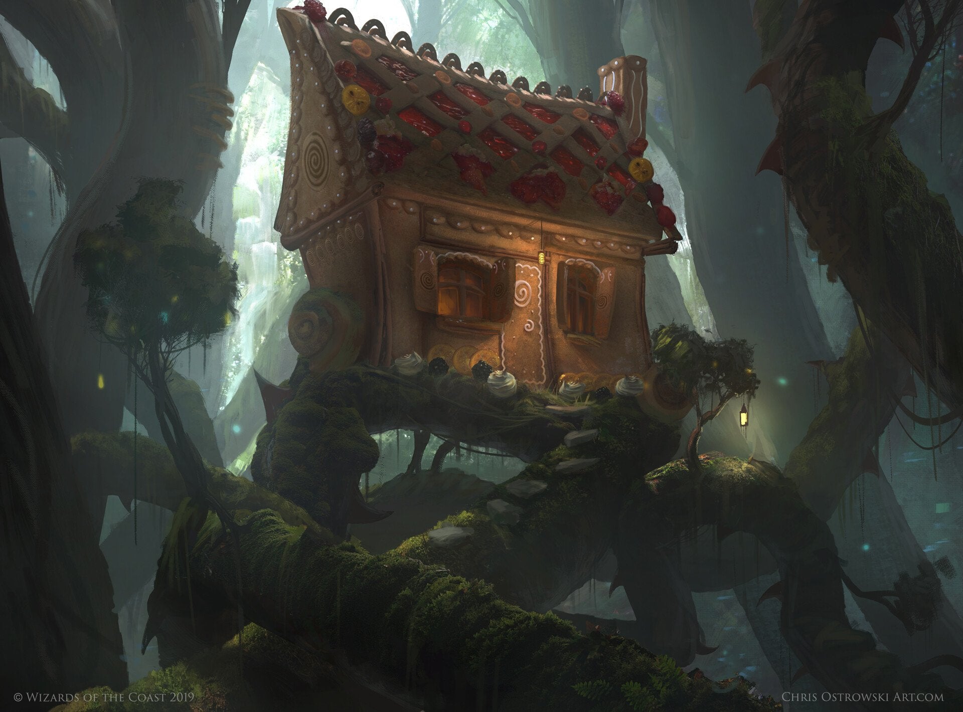 Gingerbread Cabin MtG Art from Throne of Eldraine Set by Chris Ostrowski