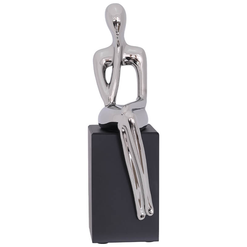 Girl Seated (Silver) 28 cm