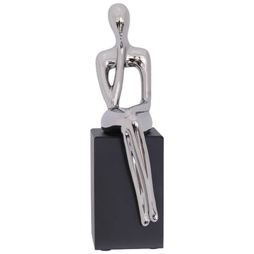 Girl Seated (Silver) 28 cm