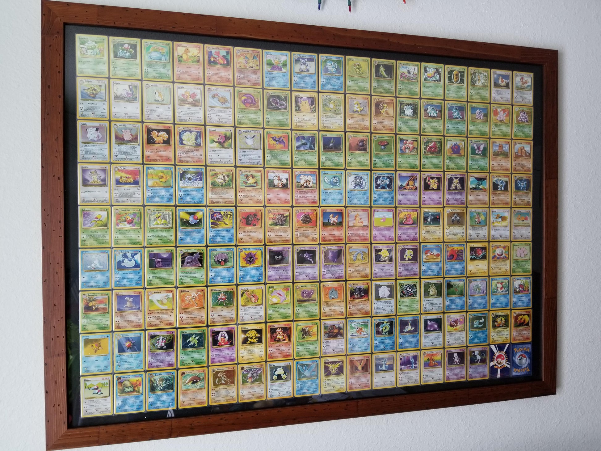 I framed all of my original 151 Pokemon cards - Pokemon post