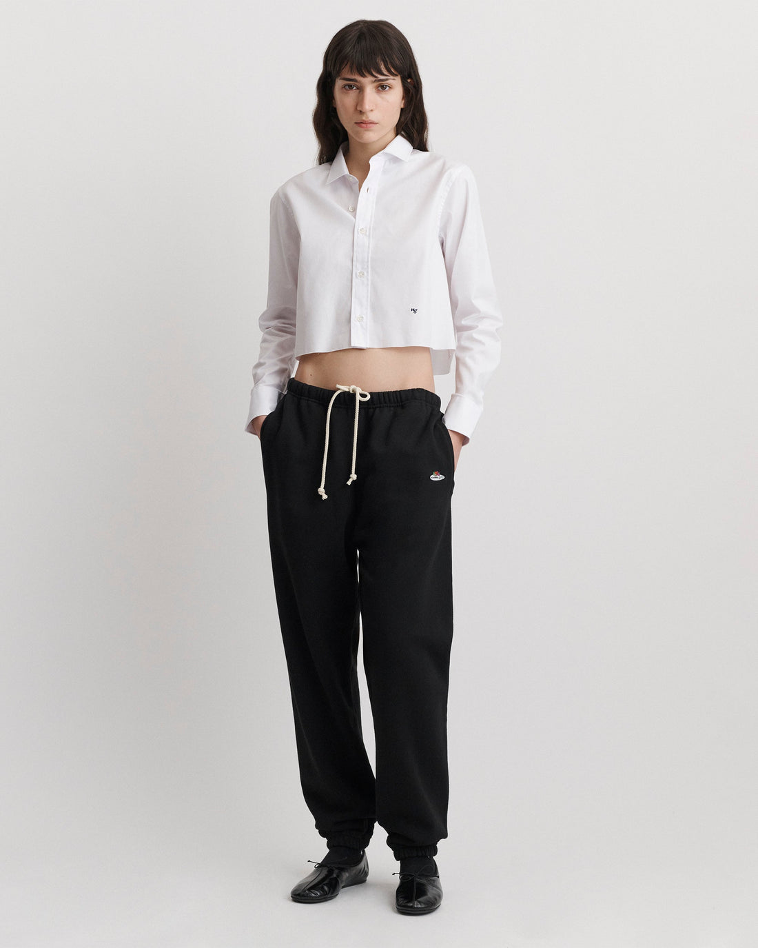 Cropped Shirt in White